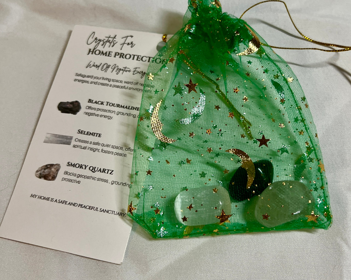 Crystal pouch for home protection