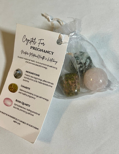 Crystal pouch for pregnancy
