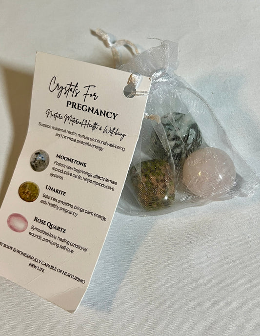 Crystal pouch for pregnancy