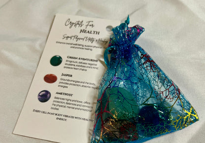Crystal pouch for health