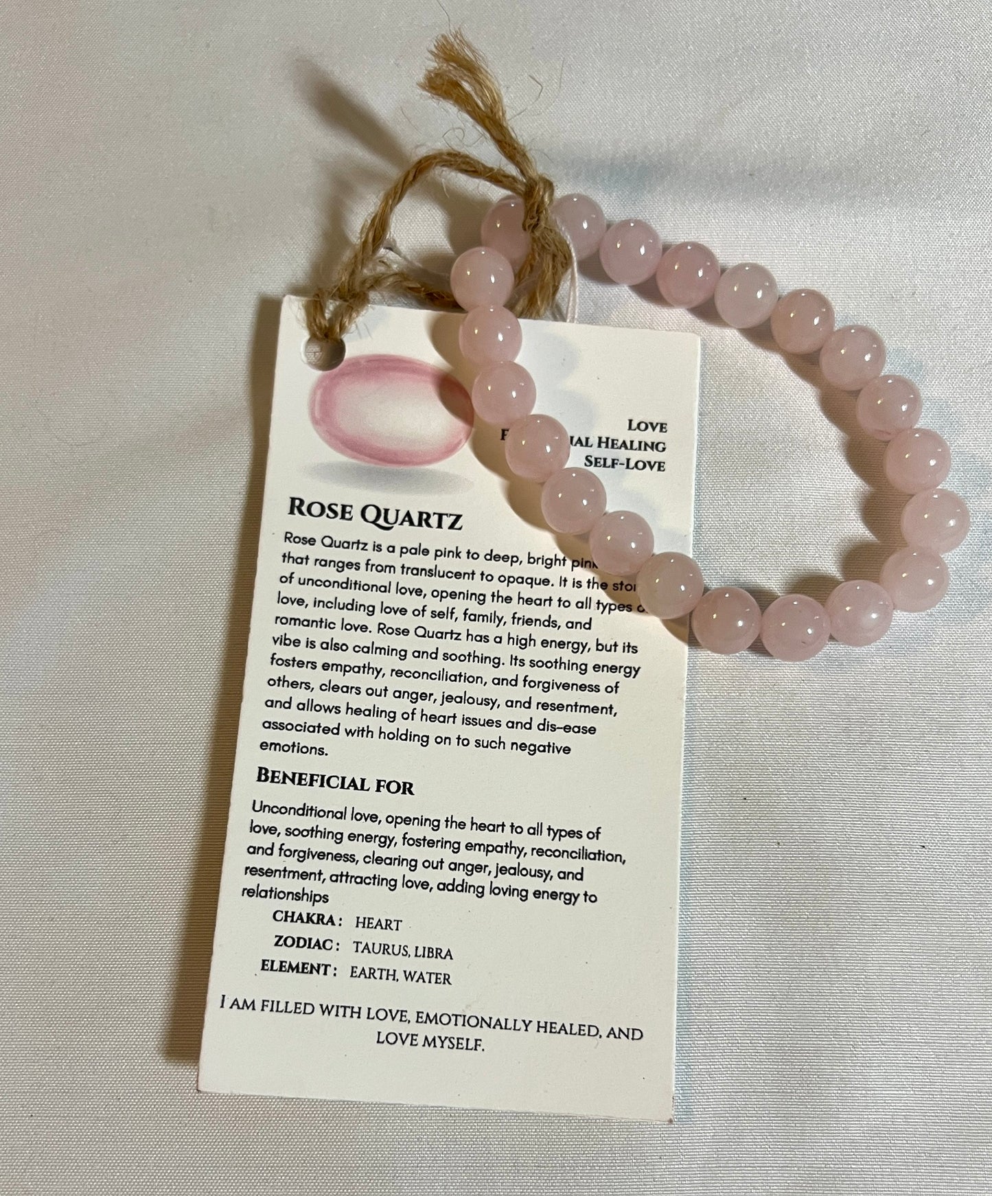Rose Quartz Crystal Bracelet