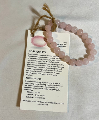 Rose Quartz Crystal Bracelet