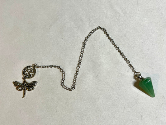 Green aventurine handmade pendulum