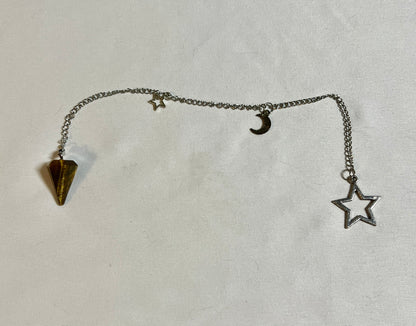 Tiger's eye handmade pendulum