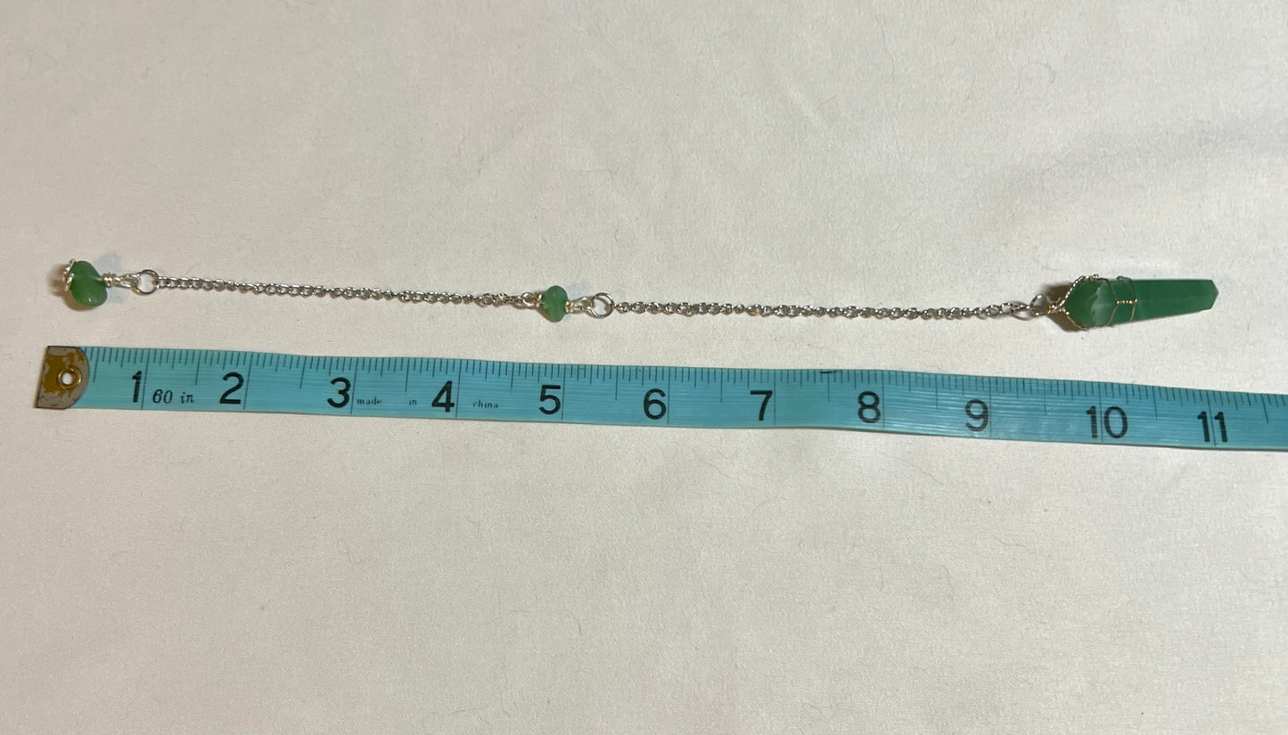 Green aventurine handmade pendulum