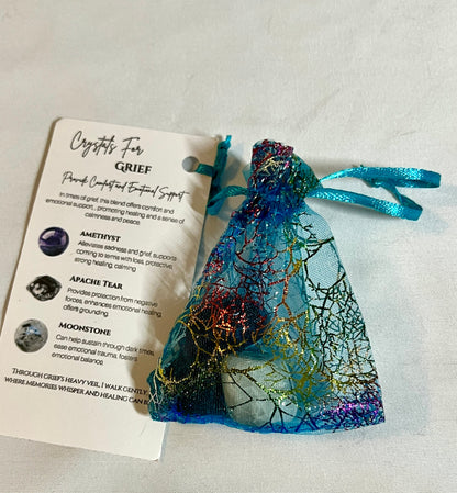 Crystal pouch for grief