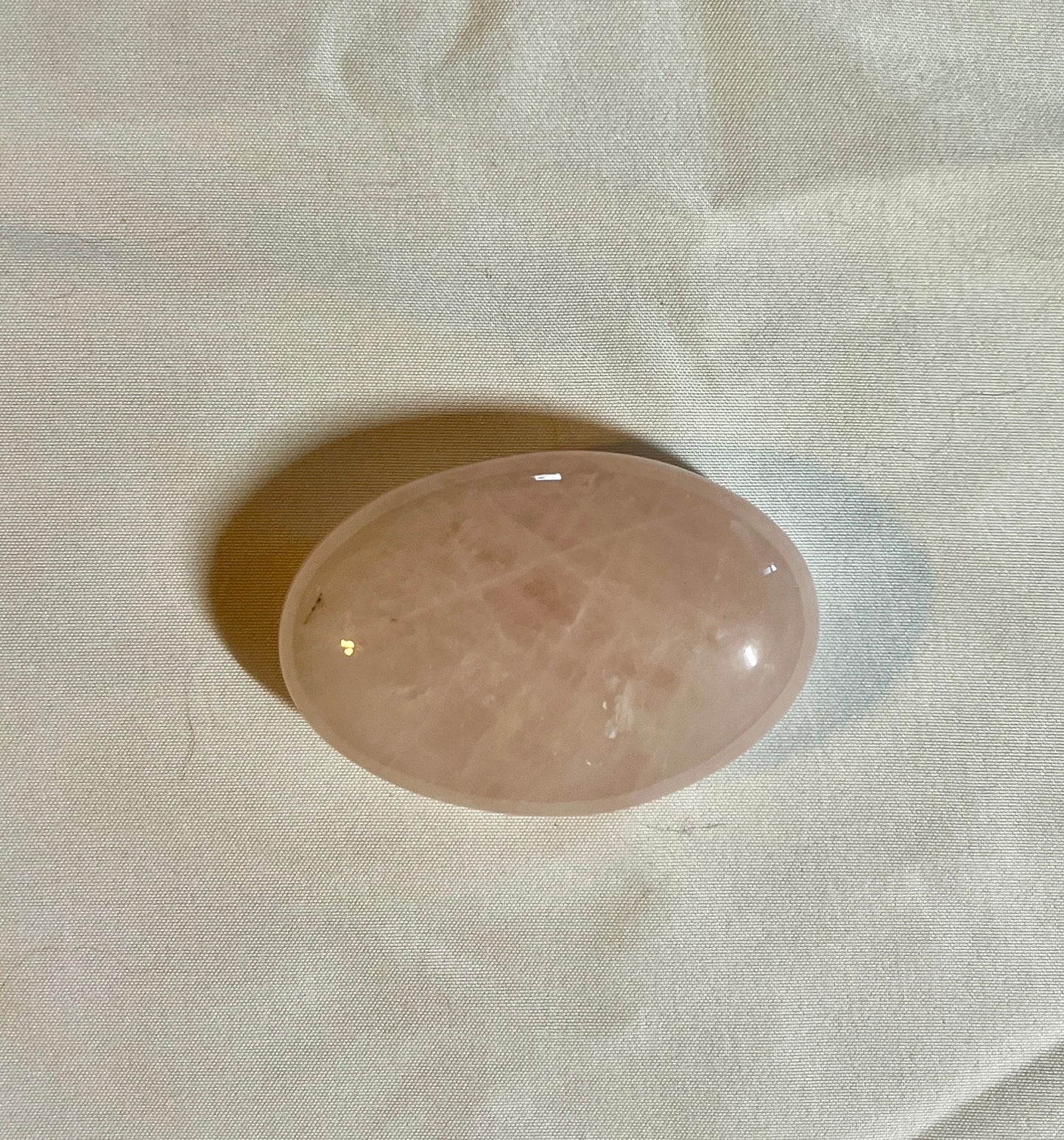 Rose quartz palm stone