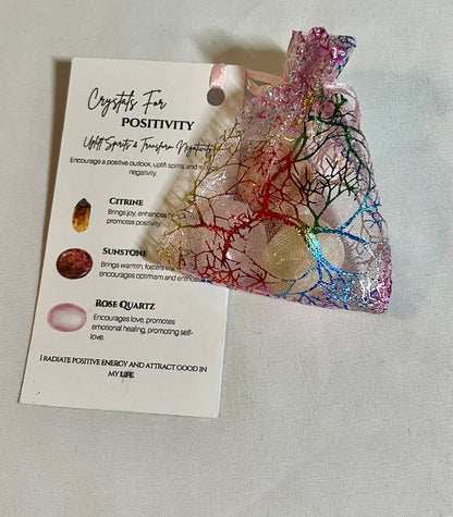 Crystal pouch for positivity