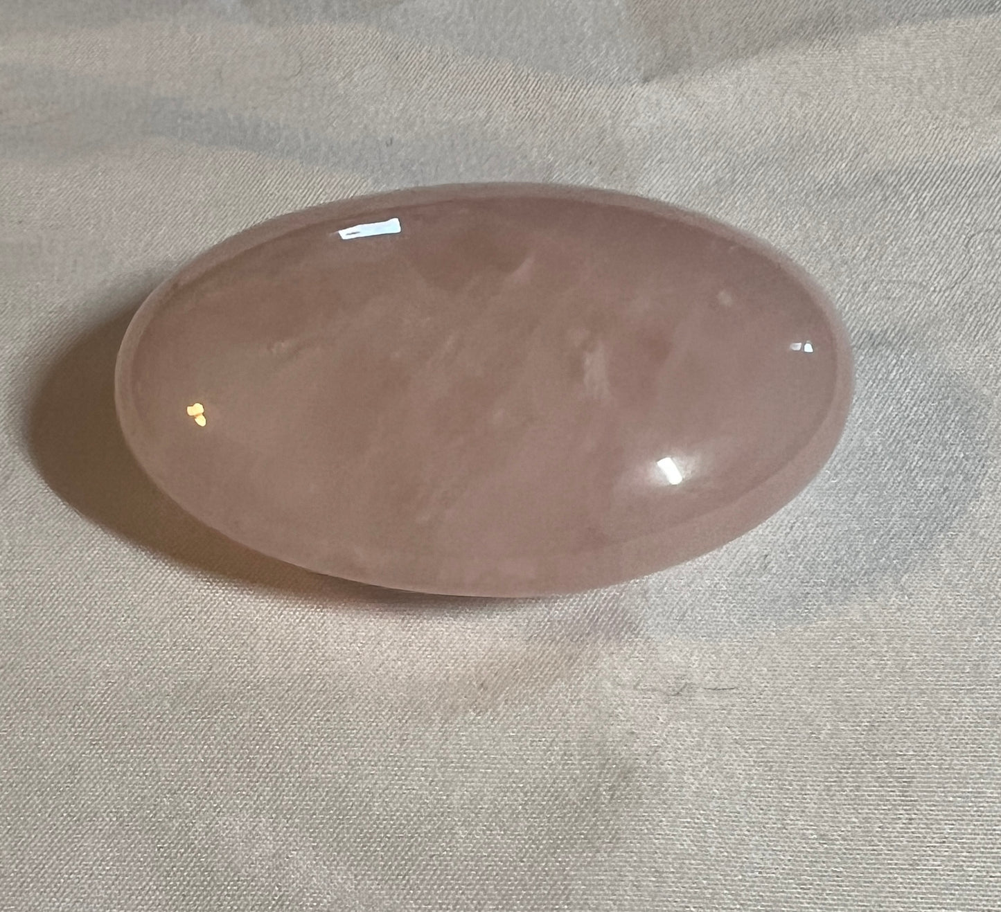Rose quartz palm stone