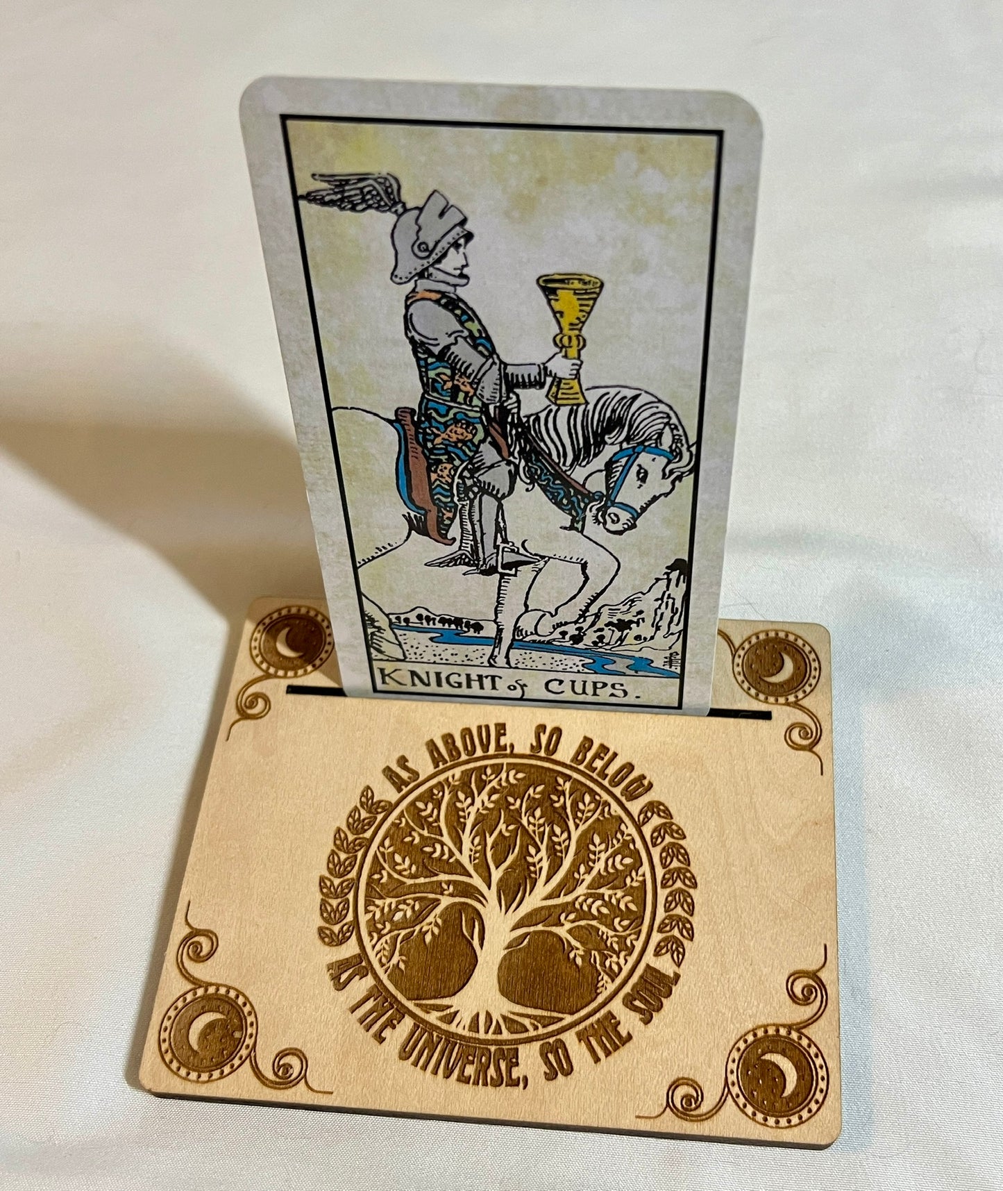Wood card of the day stand