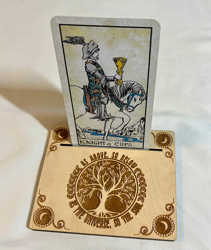 Wood card of the day stand