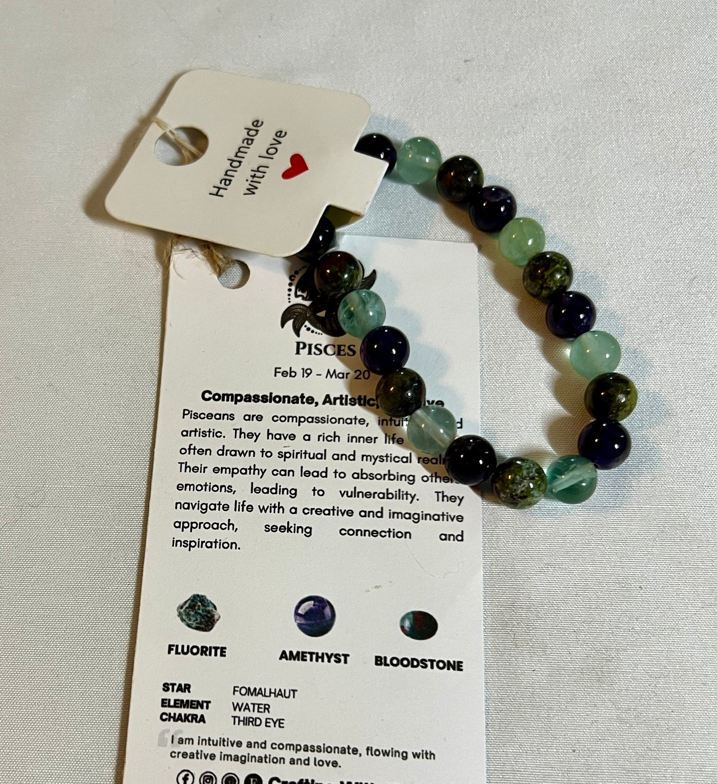 Crystal bracelet for Pisces