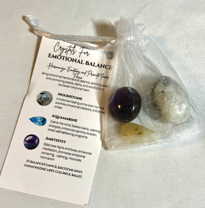 Crystal pouch for emotional balance