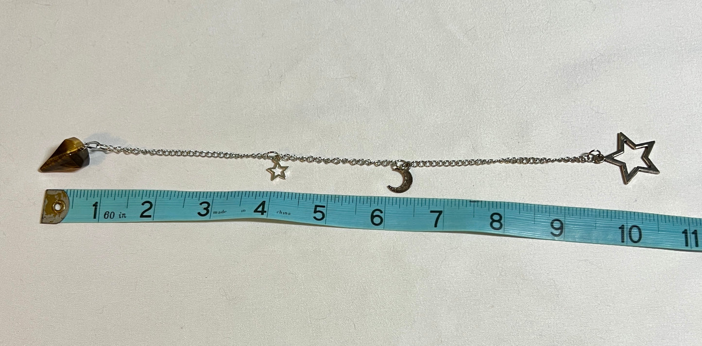 Tiger's eye handmade pendulum