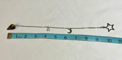 Tiger's eye handmade pendulum