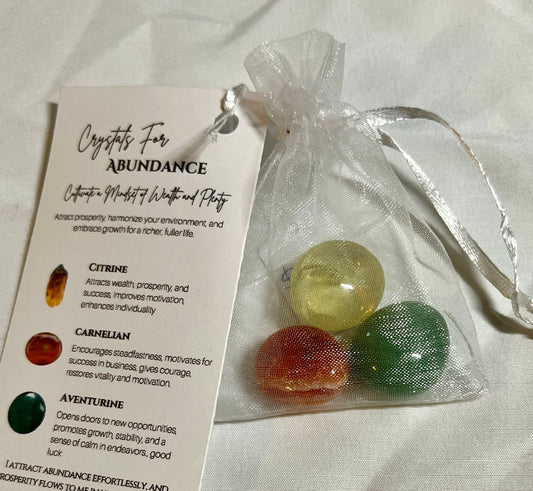 Crystal pouch for abundance