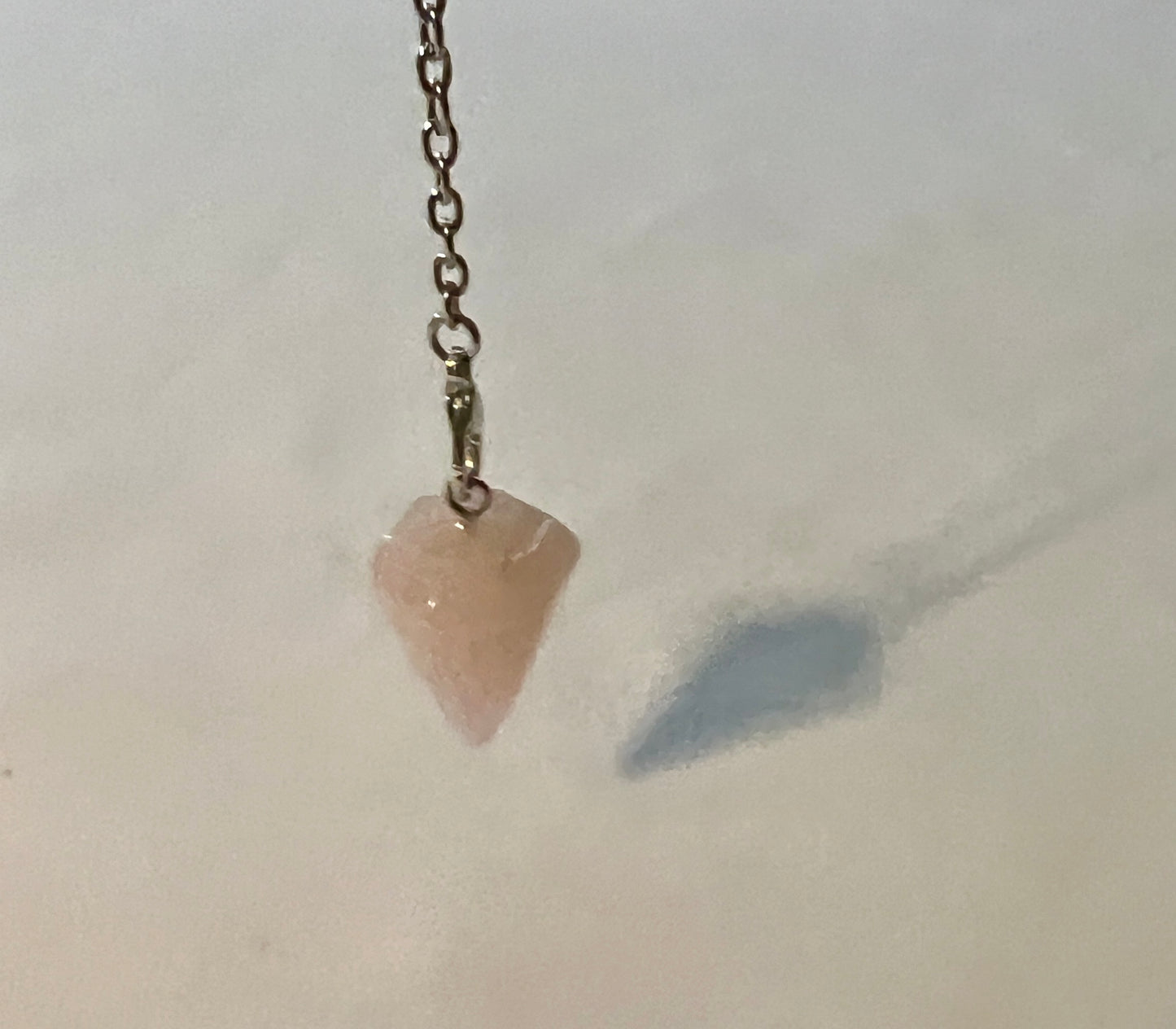 Rose quartz handmade pendulum