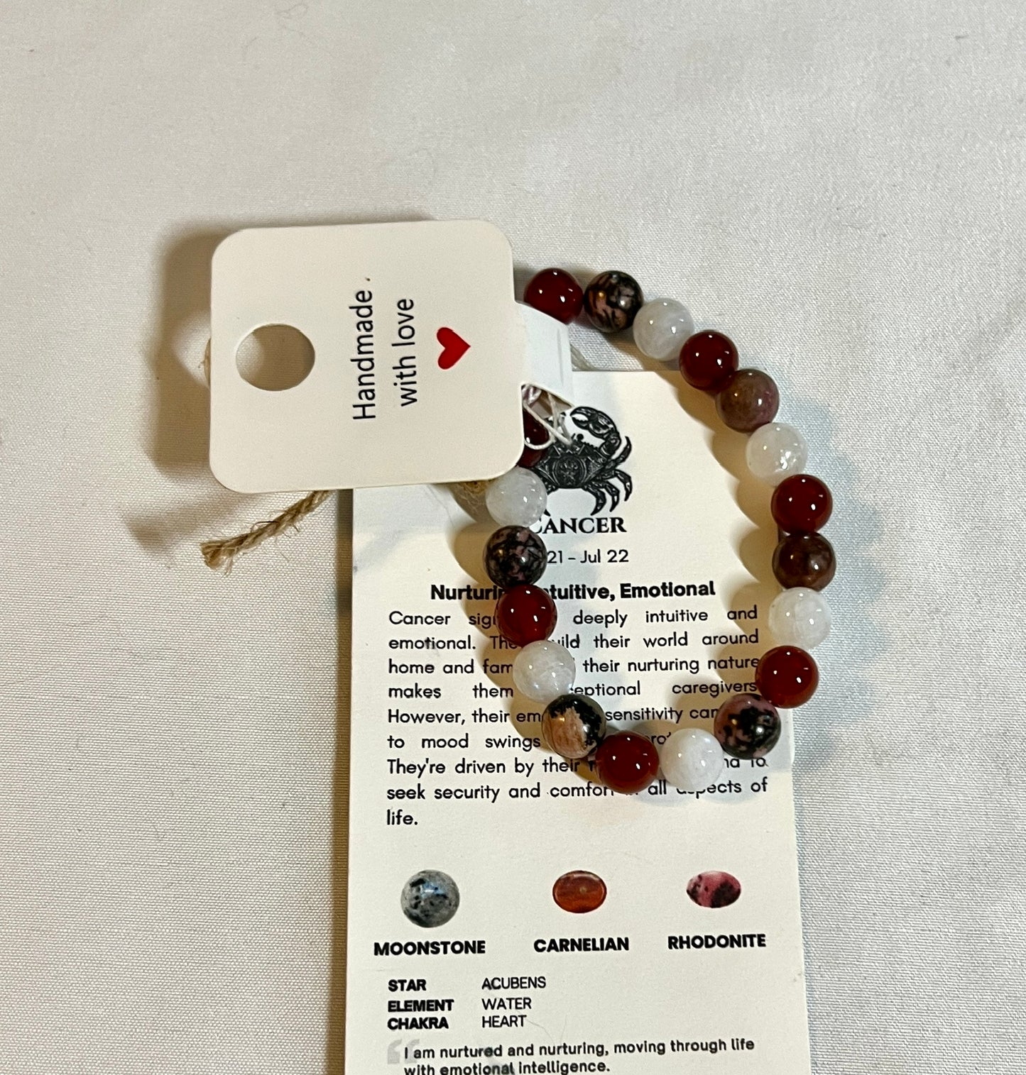 Crystal bracelet for Cancer