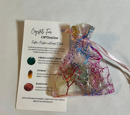 Crystal pouch for optimism