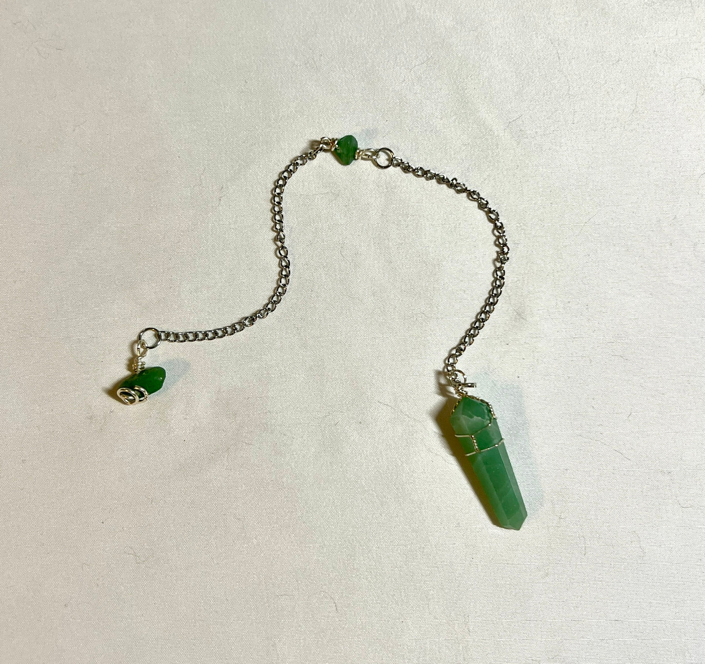 Green aventurine handmade pendulum