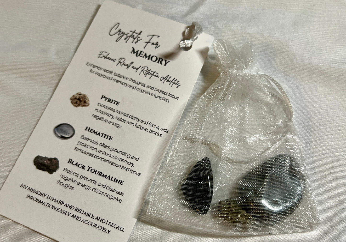 Crystal pouch for memory