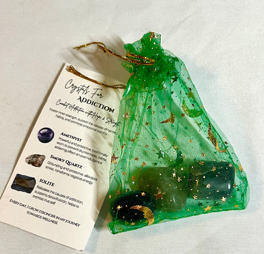 Crystal pouch for addiction